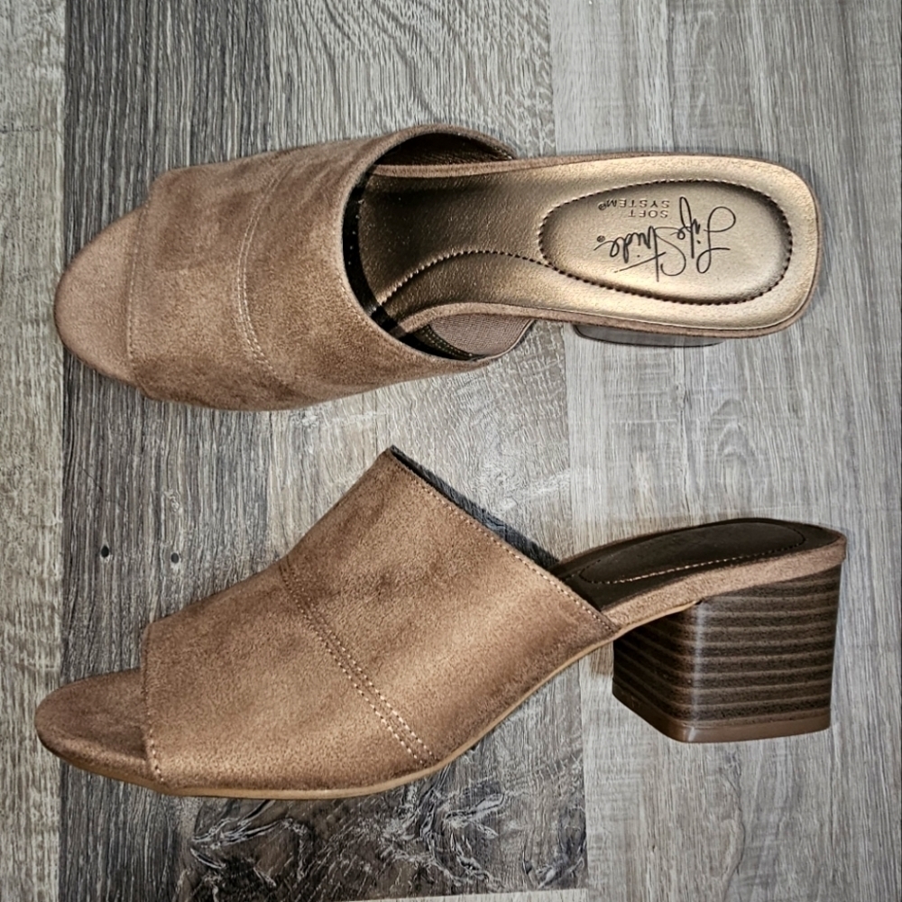 Lifestride Soft System Brown Open Toe Flex Sole S… - image 2